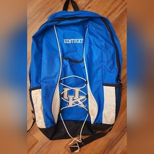 Blue and White Backpack